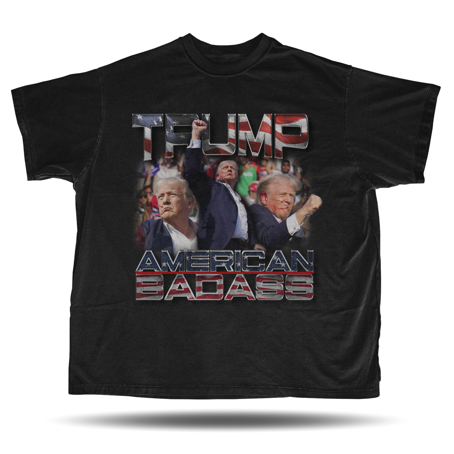 Trump "American Badass" T-Shirt – Iconic Moment Surrounded by Guards