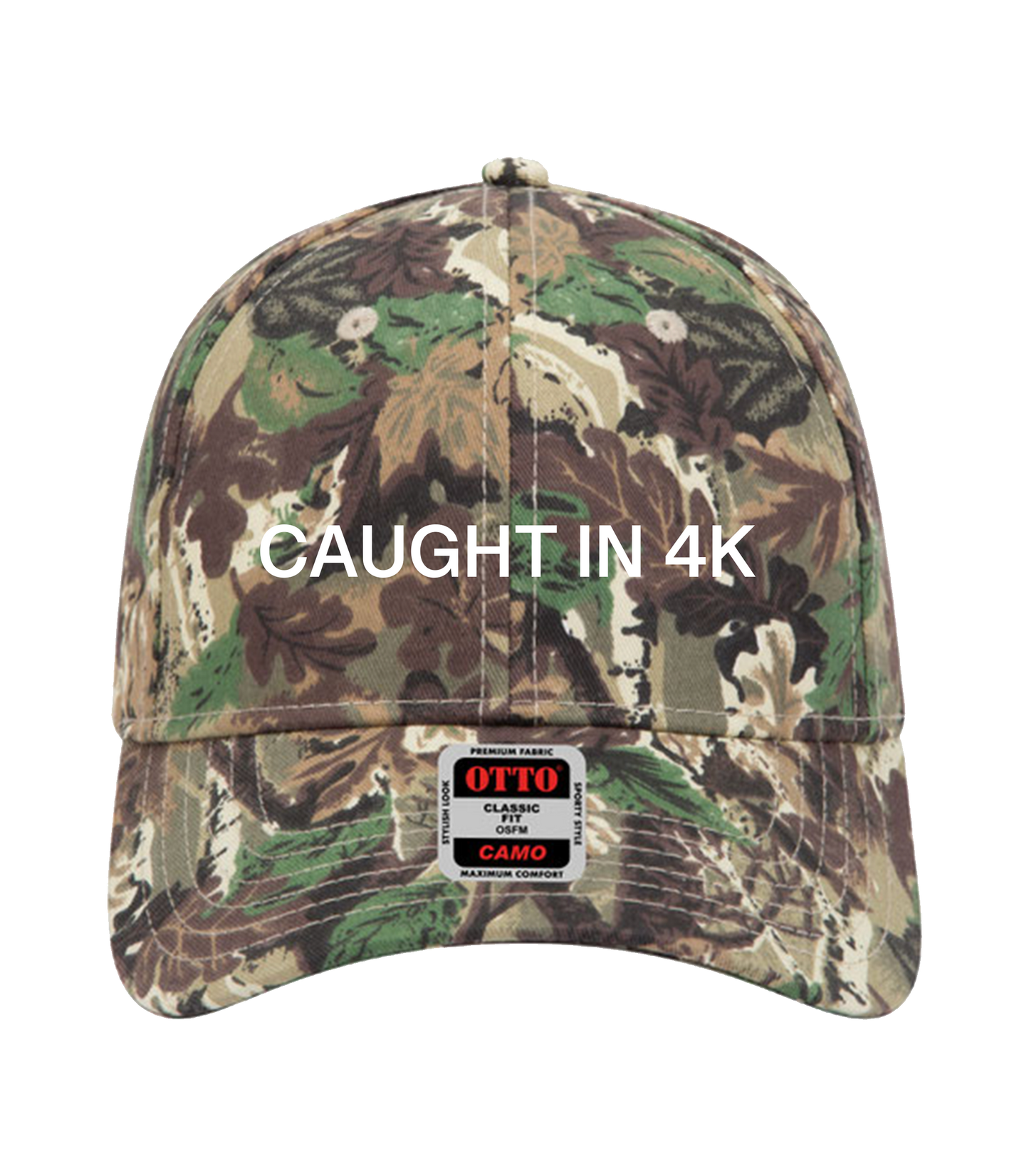 Caught in 4K Camo Dad Hat