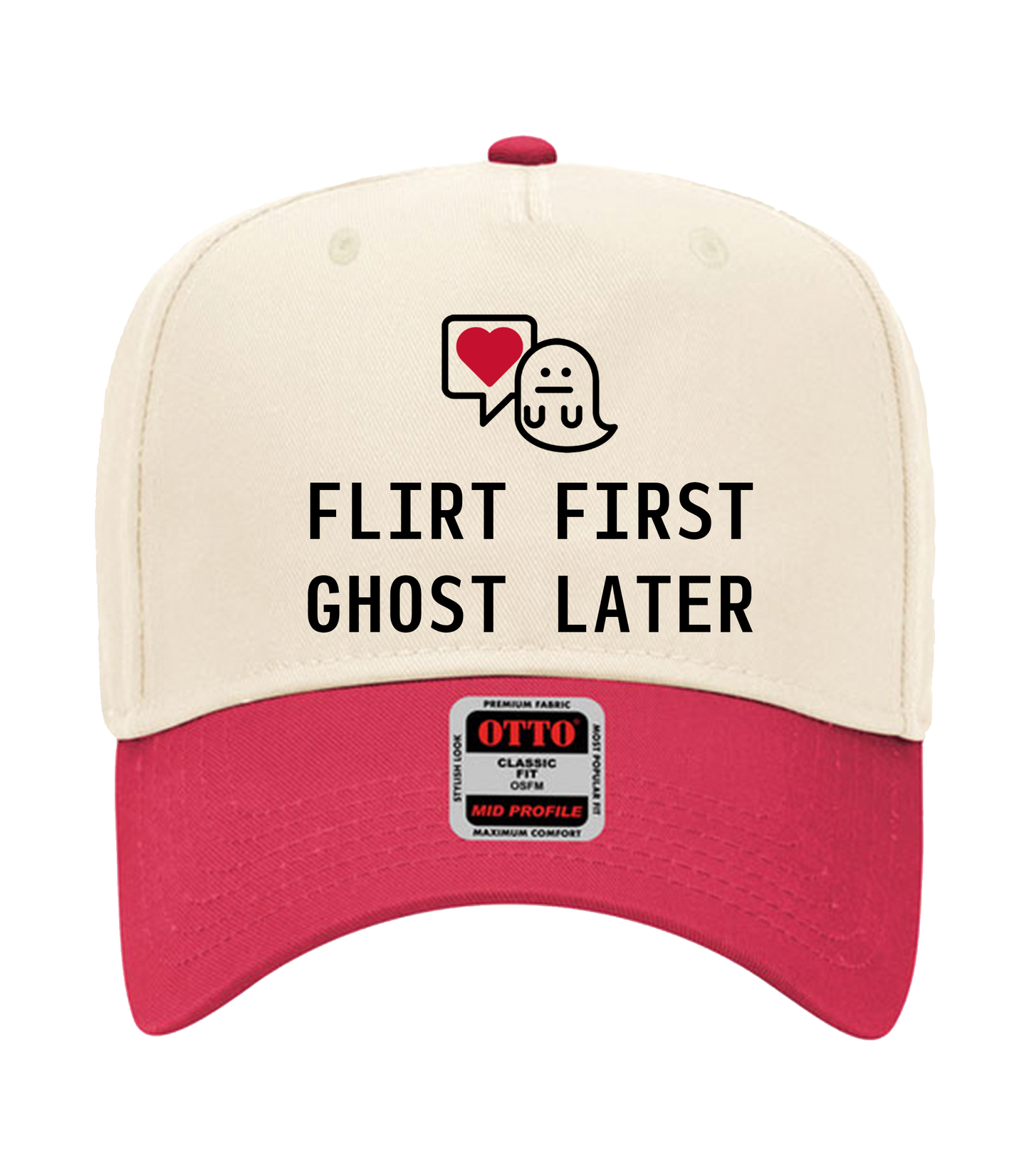 Flirt First Ghost Later Two-Tone Dad Hat