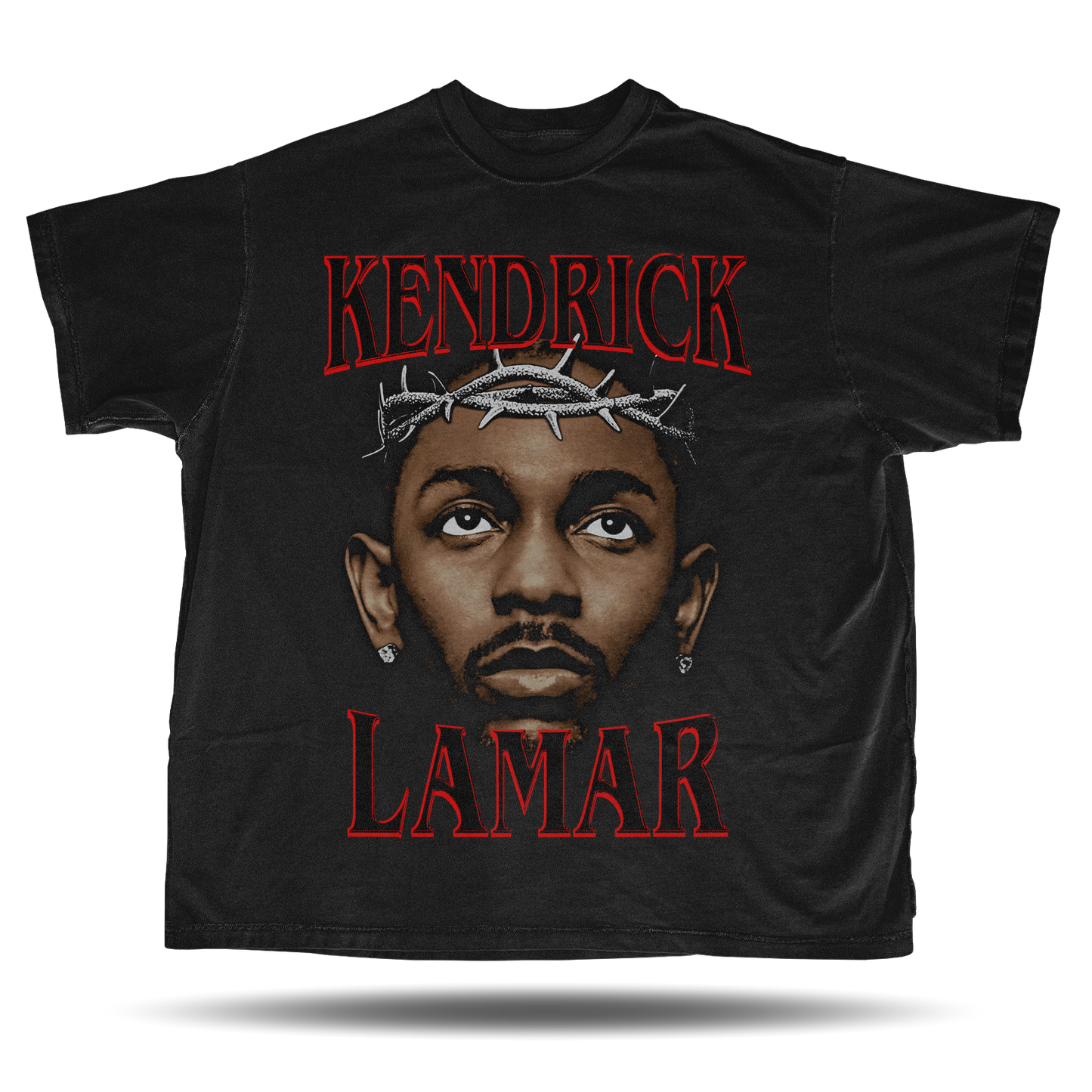 Kendrick Lamar - Crowned Big Head - Vintage Bootleg T-Shirt