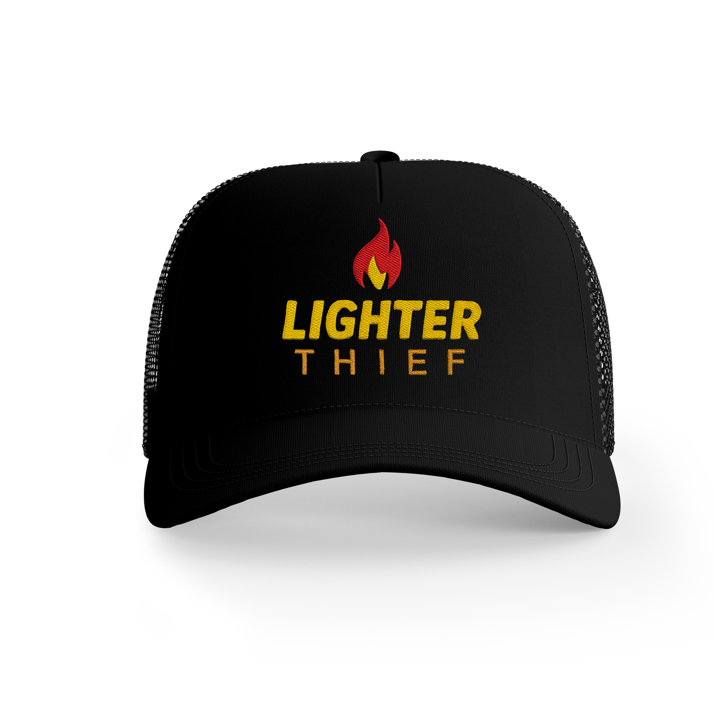 π₯ Lighter Thief Trucker Hat β Embroidered Statement Cap