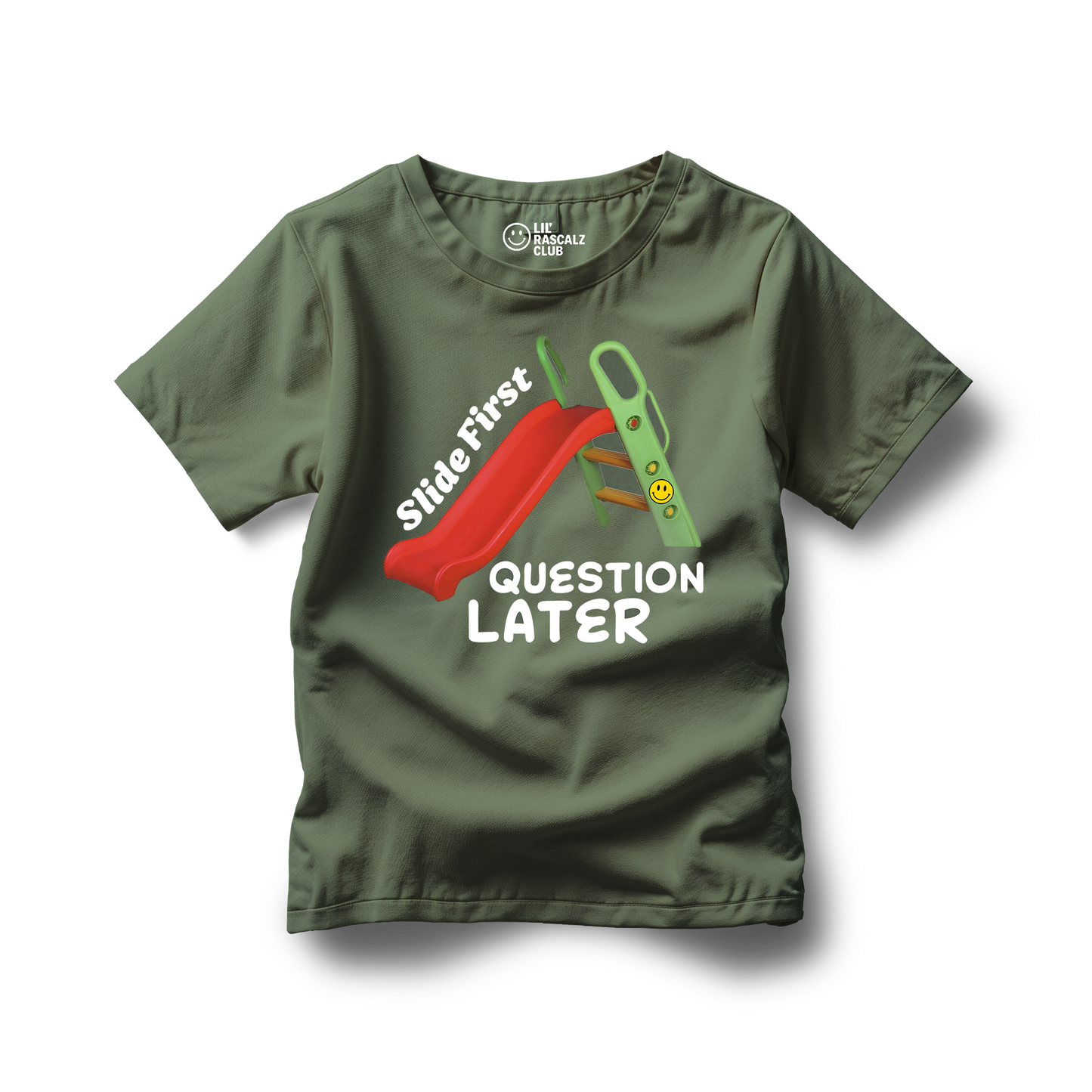 Slide First, Question Later Kids T-Shirt