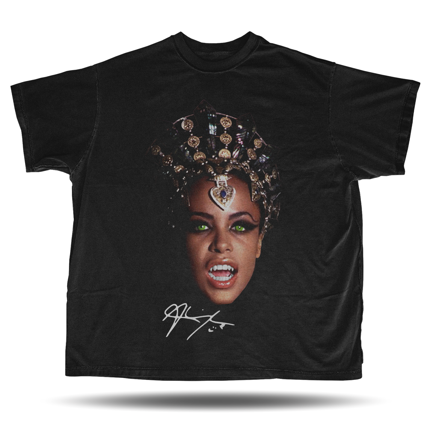 Aaliyah - Big Head - Oversized Vintage Bootleg T-Shirt – 90s Hip-Hop Retro