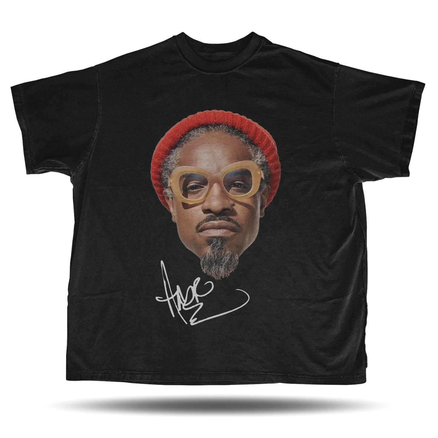 Andre 3000 - Big Head - Oversized Vintage Bootleg T-Shirt – 90s Hip-Hop Retro