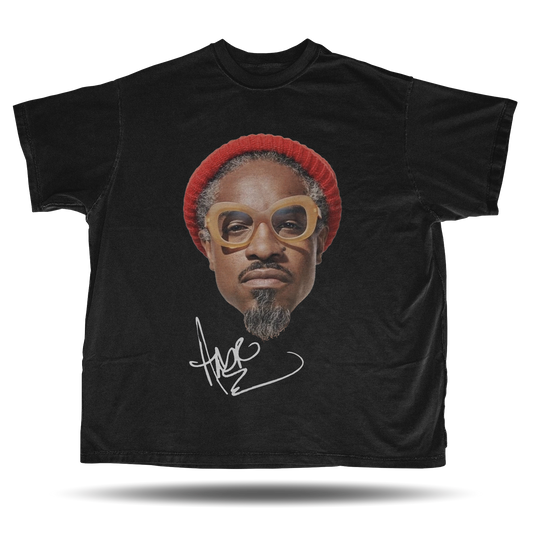 Andre 3000 - Big Head - Oversized Vintage Bootleg T-Shirt – 90s Hip-Hop Retro