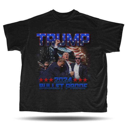 Trump "Bulletproof" T-Shirt – Iconic Resilience Design