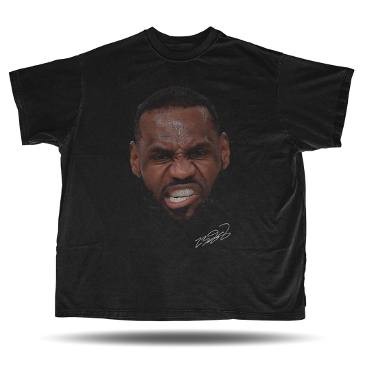 LeBron James - Big Head - Oversized Vintage Bootleg T-Shirt – 90s Hip-Hop Retro