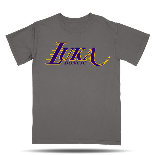 Luka Dončić "Lakers Logo Style" Draft Pick T-Shirt