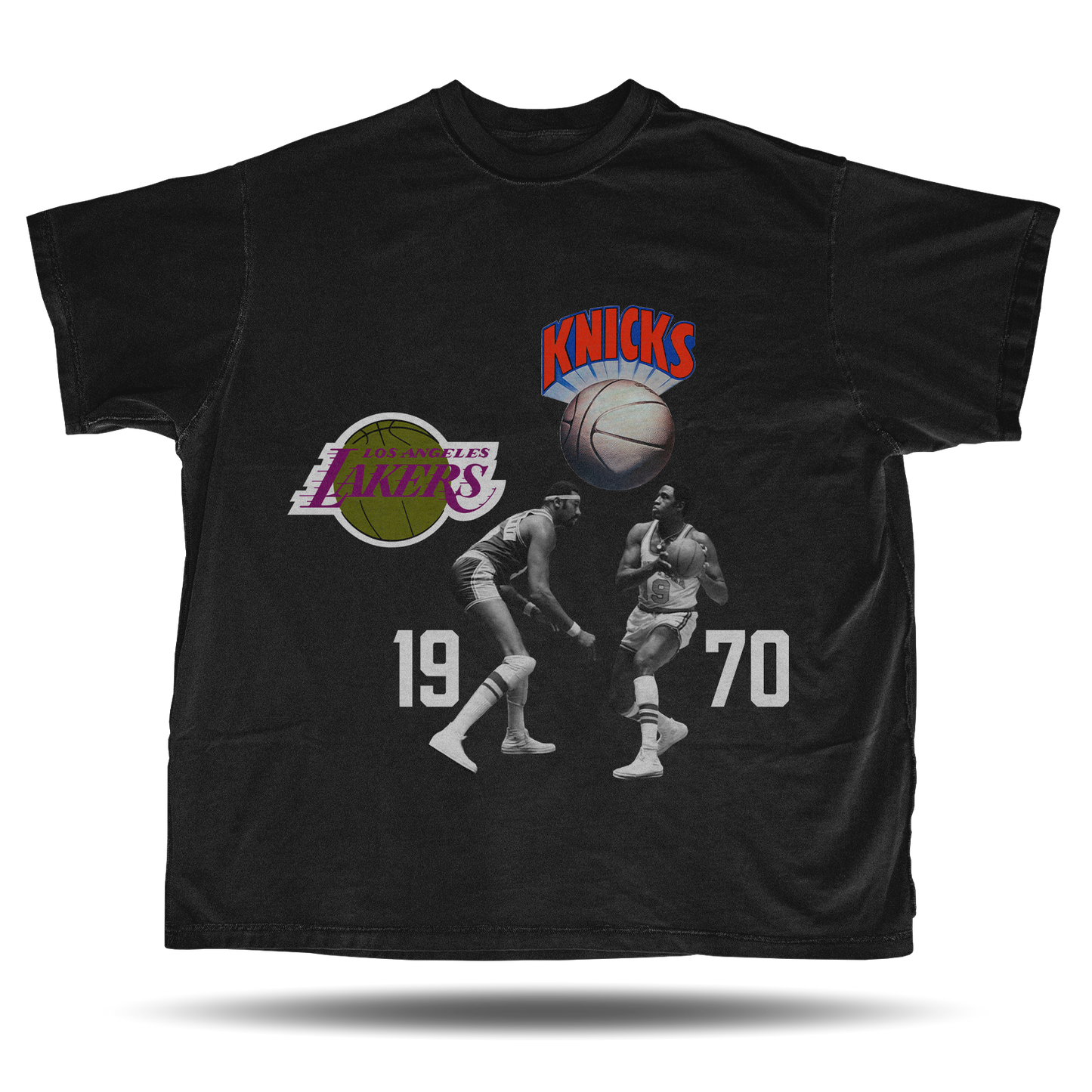 1970 NBA Finals Oversized Vintage Bootleg T-Shirt