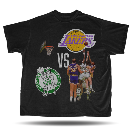 1987 NBA Finals Oversized Vintage Bootleg T-Shirt