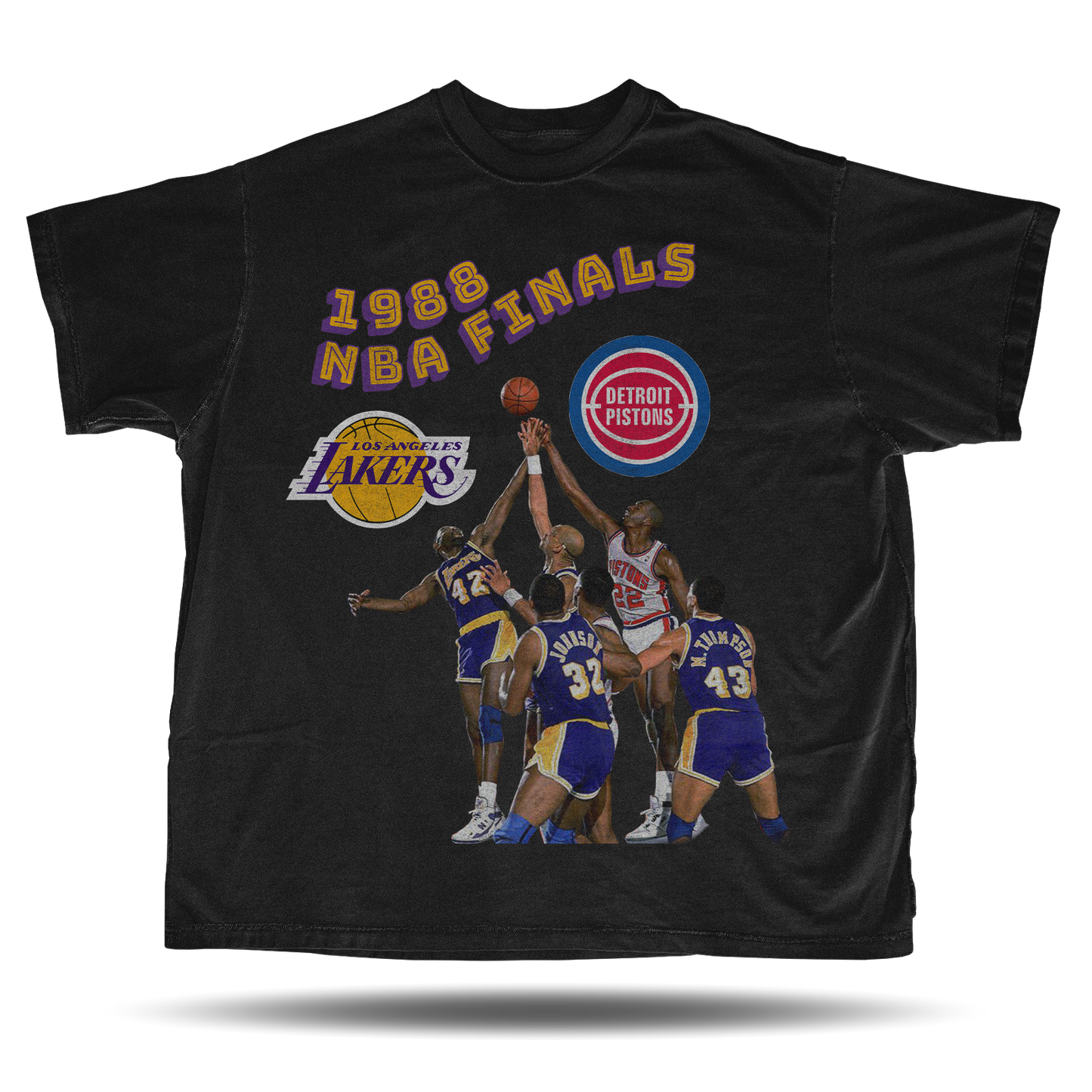 1988 NBA Finals Oversized Vintage Bootleg T-Shirt