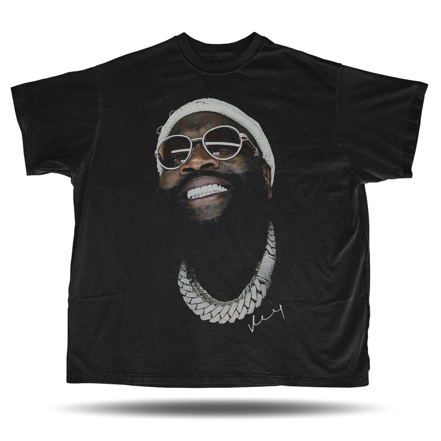 Rick Ross - Big Head - Oversized Vintage Bootleg T-Shirt – 90s Hip-Hop Retro