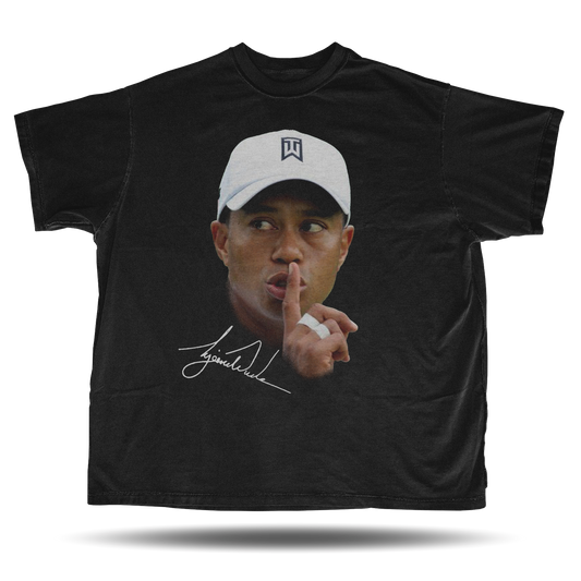 Tiger Woods - Big Head - Oversized Vintage Bootleg T-Shirt – 90s Hip-Hop Retro